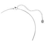 Constella pendant Round cut, Dancing stone, White, Rhodium plated